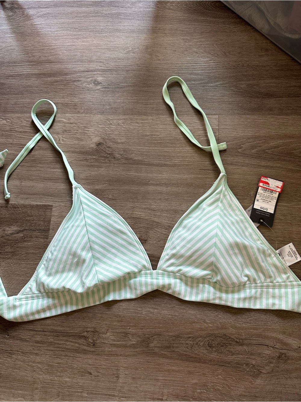 Target Mint Stripe Bikini Top D/DD
